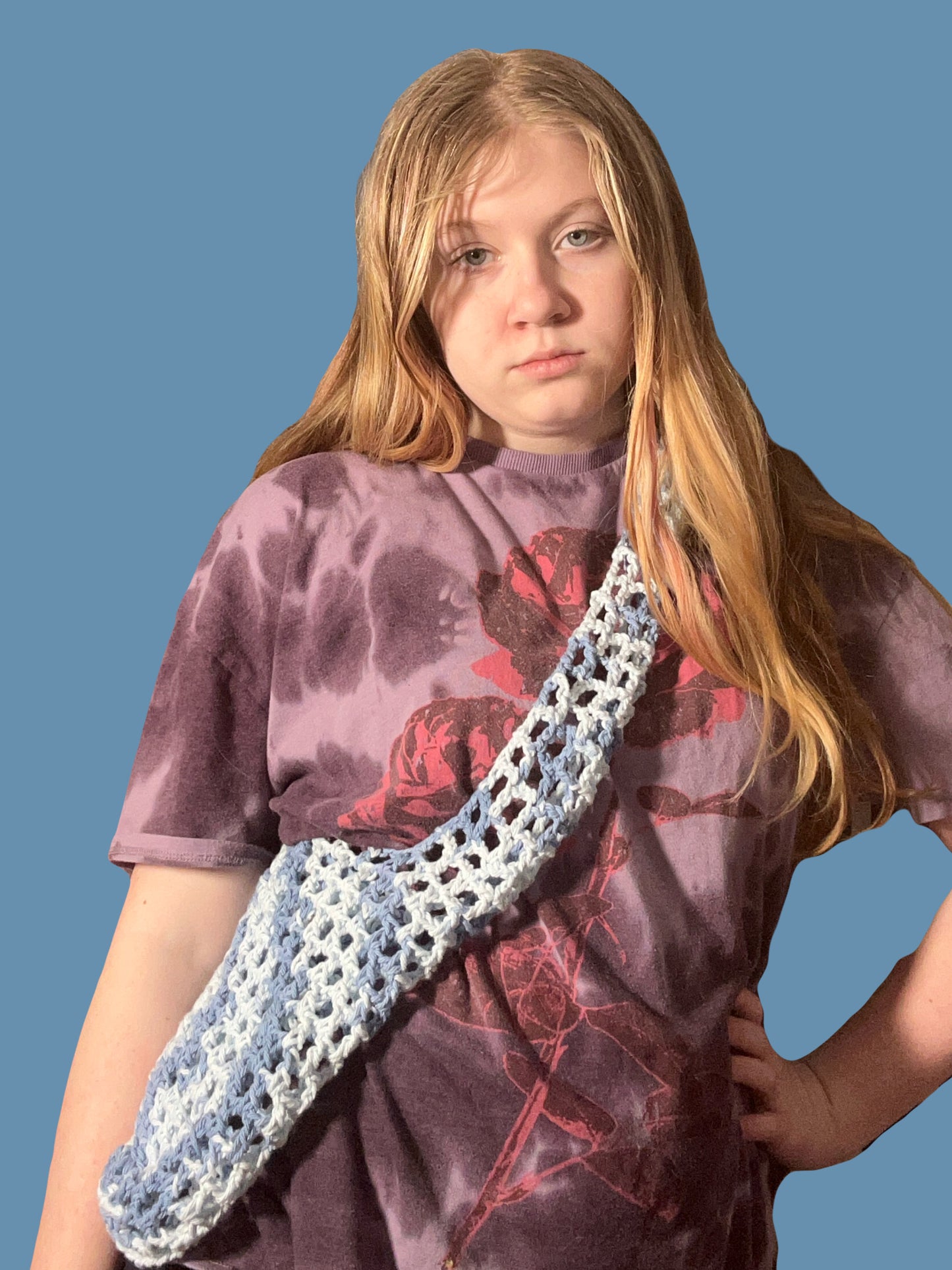 Crochet mesh fruit bag, ombré colors, cute mesh bag