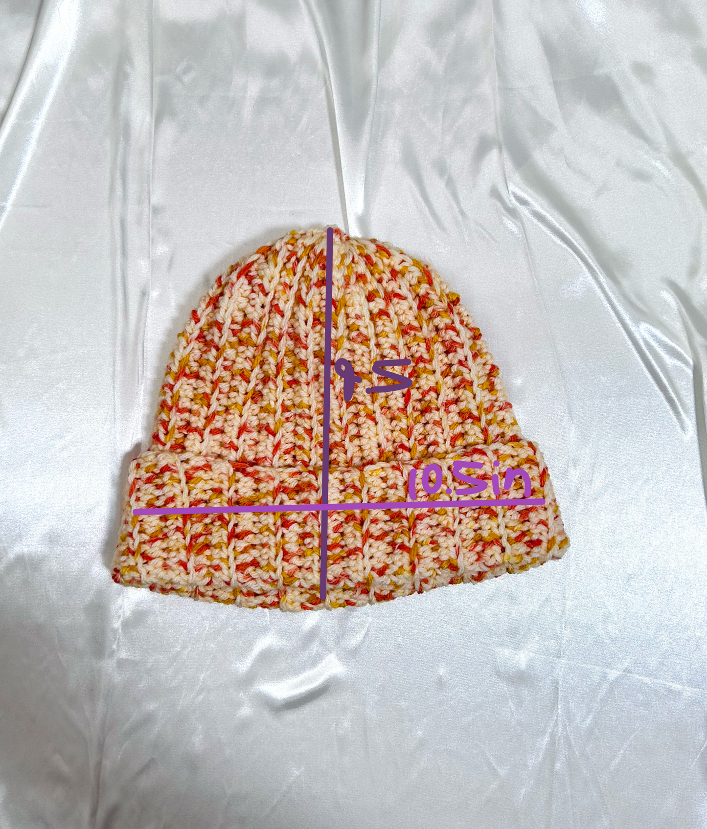 Crochet orange beanie, cute crochet beanie, acrylic yarn, stretchy
