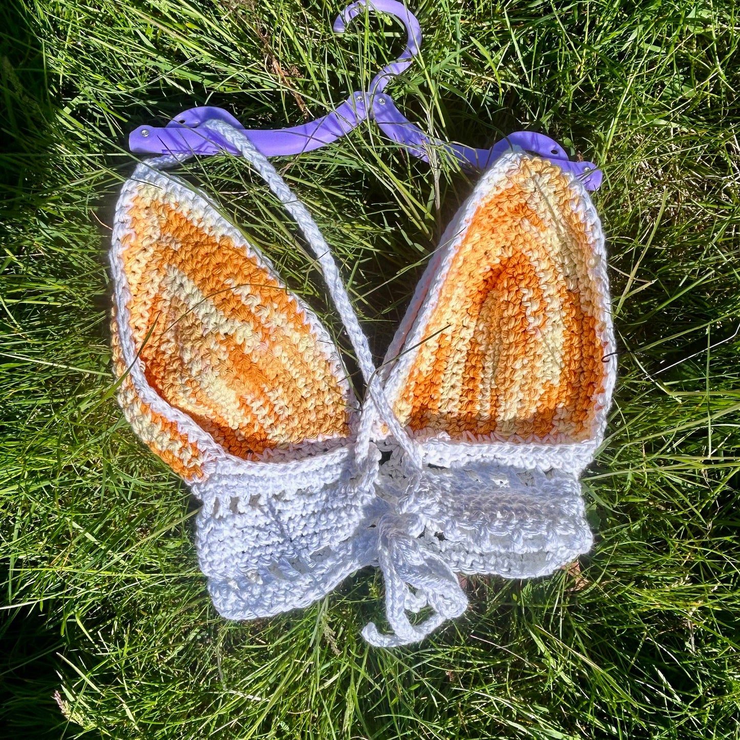 Orange peel crochet crop top Crochet top Handmade clothing Cotton crochet top Orange top Handmade crochet crop top XS-XL inclusive sizing
