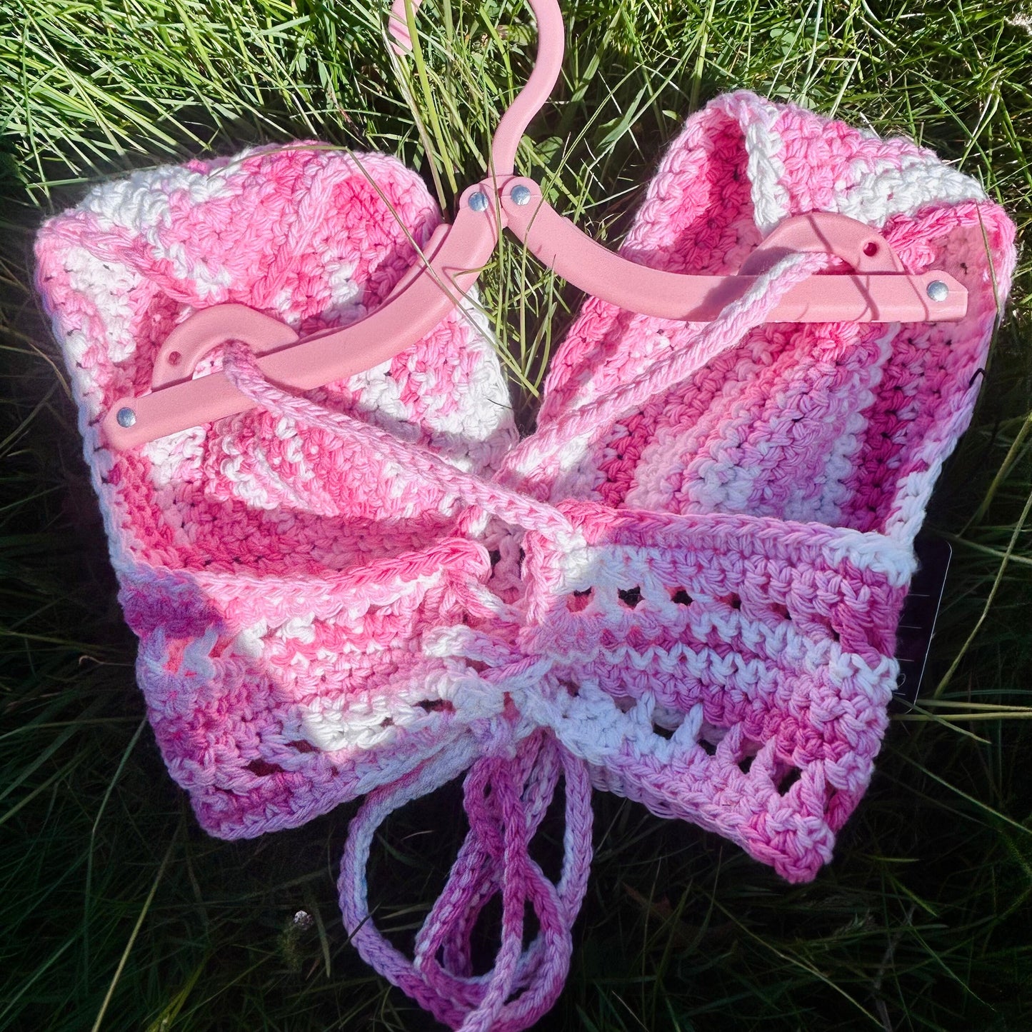 Strawberry crochet crop top Crochet top Handmade clothing Cotton crochet top Pink top Handmade crochet crop top XS-XL inclusive sizing