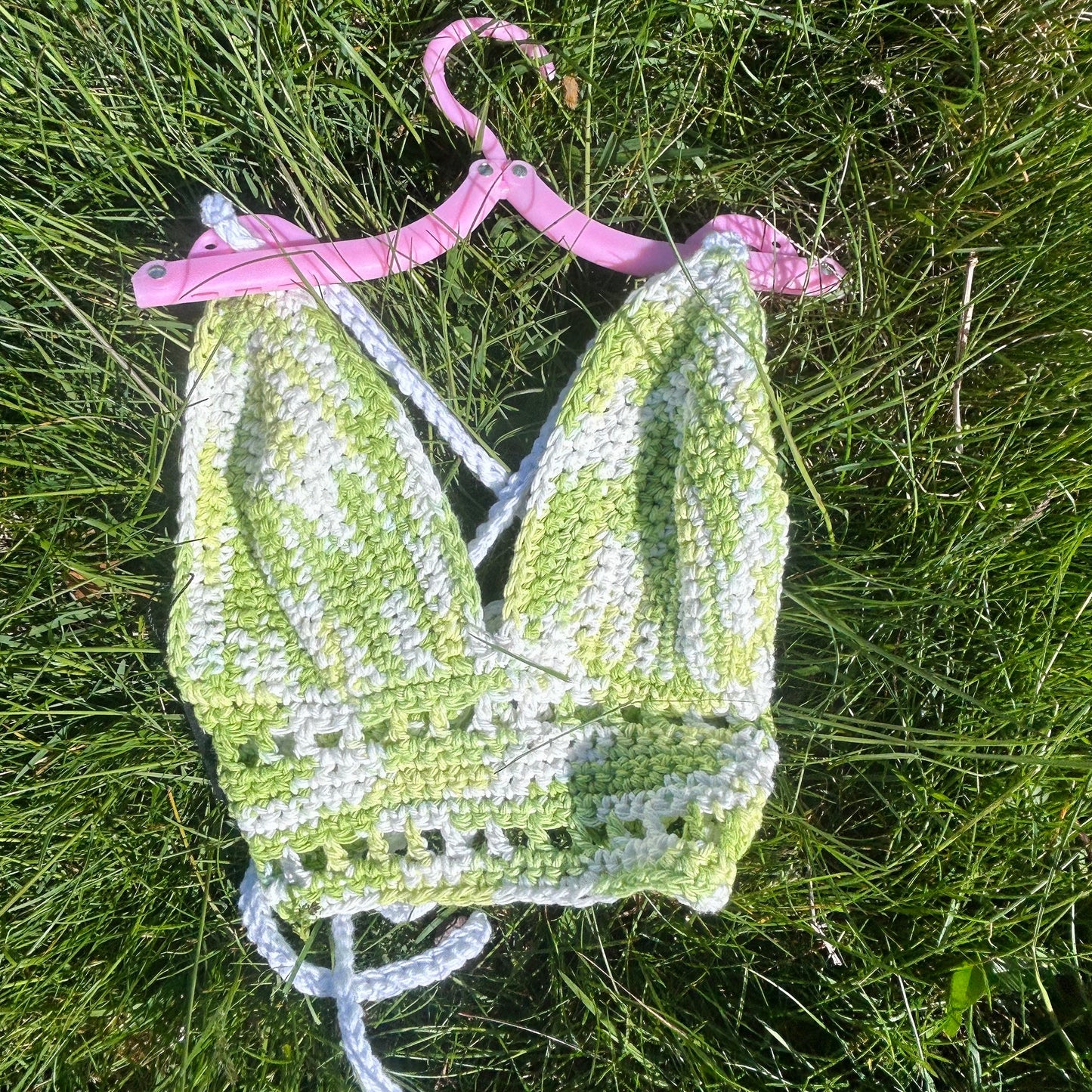 Keylime pie crochet crop top Crochet top Handmade clothing Cotton crochet top Green top Handmade crochet crop top XS-XL inclusive sizing