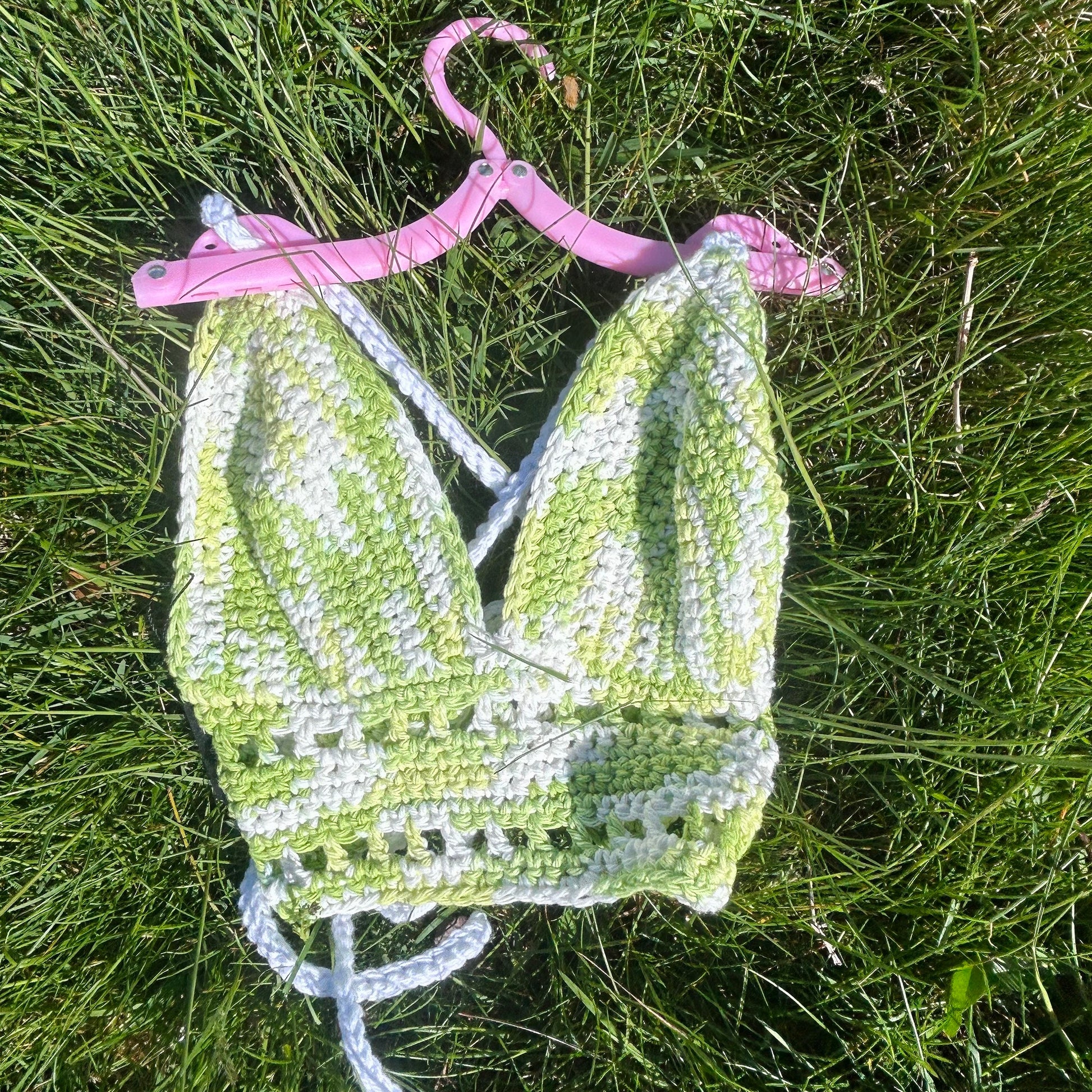 Keylime pie crochet crop top Crochet top Handmade clothing Cotton crochet top Green top Handmade crochet crop top XS-XL inclusive sizing
