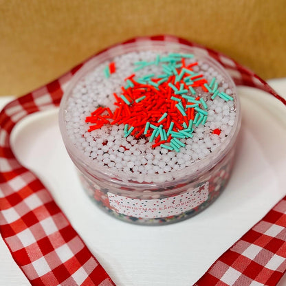 Chrismas explosion slime / no scent / 8oz slime / clear slime / fun Chrismas fidget slime / cute textured slime