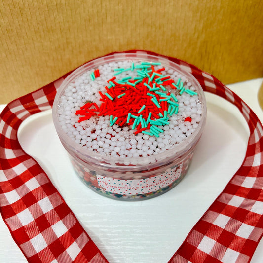 Chrismas explosion slime / no scent / 8oz slime / clear slime / fun Chrismas fidget slime / cute textured slime