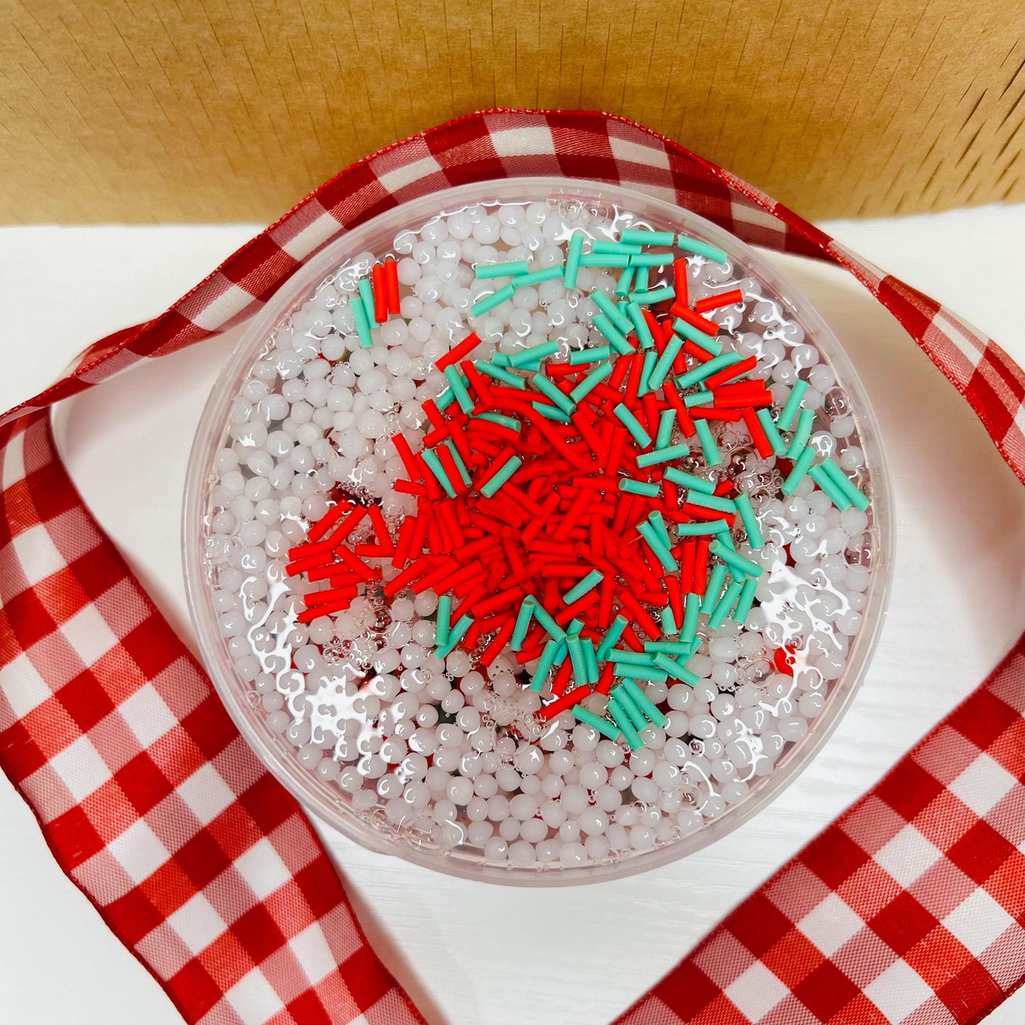 Chrismas explosion slime / no scent / 8oz slime / clear slime / fun Chrismas fidget slime / cute textured slime